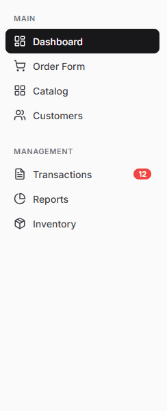 Portal sidebar navigation